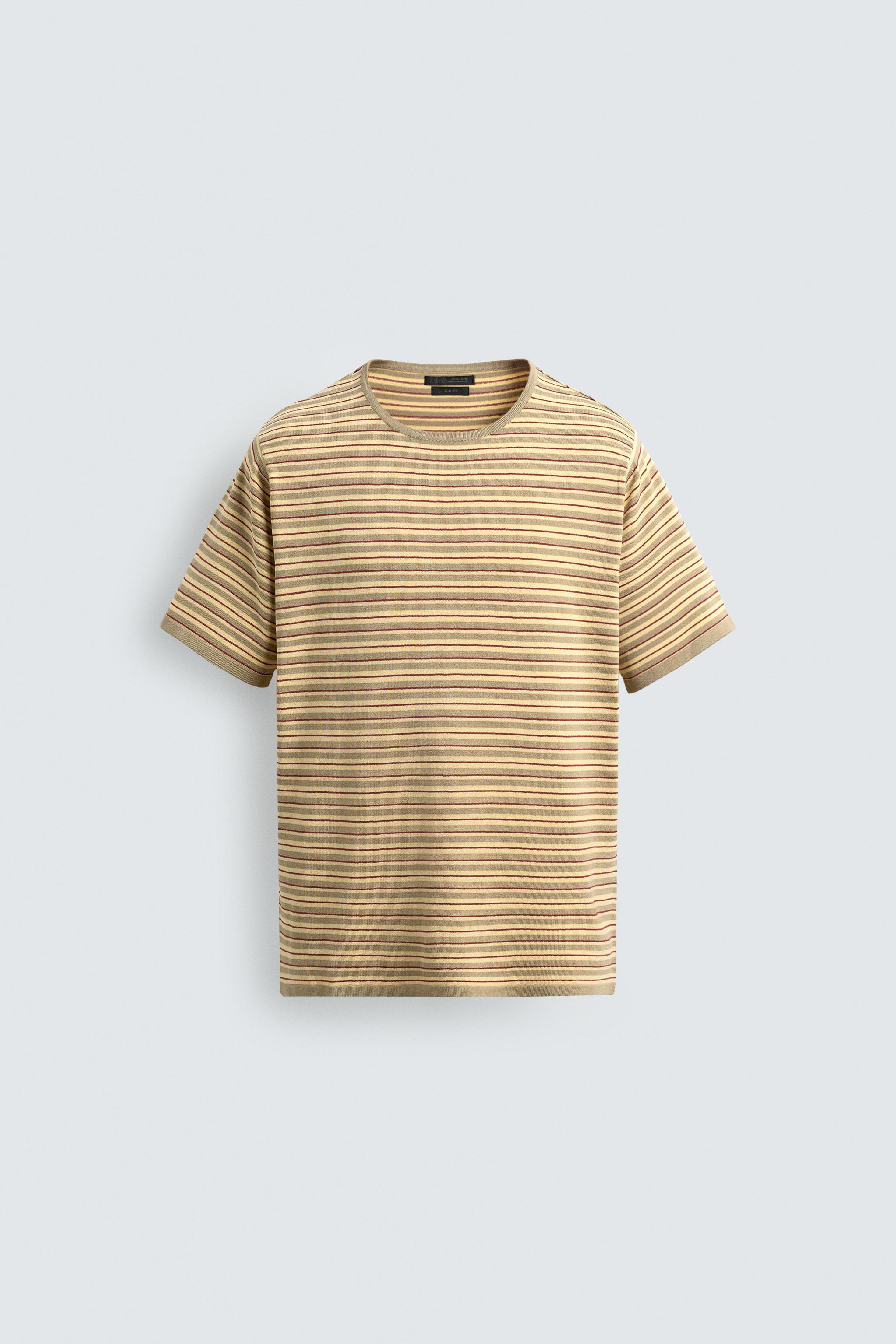 T-SHIRT JACQUARD À RAYURES